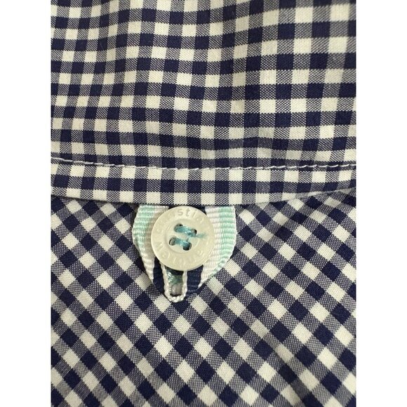 Andrew Christian Gingham Sleeveless Button Up Shirt Mens Size Medium Tapered - Picture 4 of 5